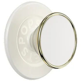 Popsockets Round Luxe Coconut Creme emalinis MagSafe laikiklis ir telefono stovas