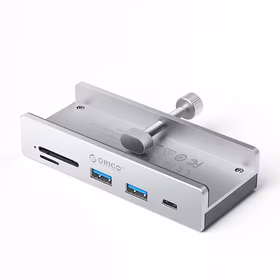 "Orico MH5PC" USB-C / 2x USB-A 3.2 + 1x USB-C 3.2 + 1x SD&TF - sidabrinės spalvos