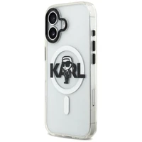 Karl Lagerfeld IML Karl Sketch Logo Magnetinis dėklas telefonui iPhone 17 - permatomas