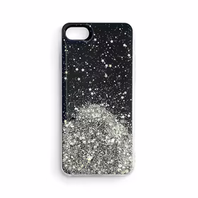 Wozinsky Star Glitter Blizgus dėklas telefonui iPhone 12 Pro Max juodas
