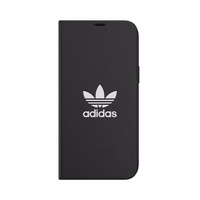 Adidas OR knygos tipo dėklas BASIC iPhone 12 Pro Max - juodas ir baltas