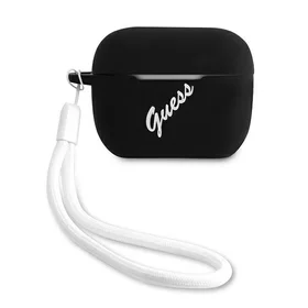 AirPods Pro dėklas Guess GUACAPLSVSBW juodas/baltas Silikon Vintage