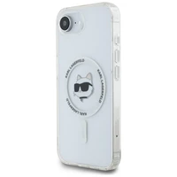 Karl Lagerfeld IML Metal Choupette Head MagSafe iPhone 16e dėklas telefonui - baltas