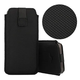 HIT Pouch Case (Size XXL) for Samsung S25 Ultra/S24 Ultra/M35/M23/A16 5G/Xiaomi Redmi 14C design 2 black