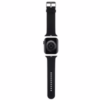 Karl Lagerfeld 3D Rubber Karl&Choupette Heads dirželis for Apple Watch 42/44/45/49mm - juodas