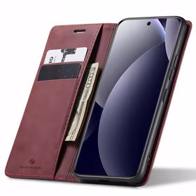 Spacecase dėklas Wallet RM Note 15 Pro 5G raudonas
