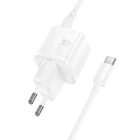 Įkroviklis Hoco N66 35W GaN USB-C/USB-A + USB-C to USB-C cable 1.0m baltas