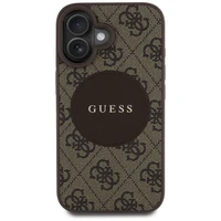 Guess 4G Circle Classic Logo Magnetinis dėklas telefonui iPhone 16 - rudas