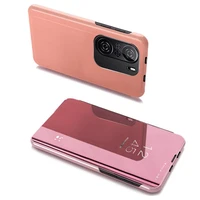Dėklas telefonui Clear View Xiaomi Redmi K40 Pro+ / K40 Pro / K40 / Poco F3 - rožinis