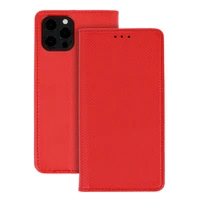 Išmanus knygos magnetinis dėklas telefonui XIAOMI REDMI NOTE 13 5G raudonas