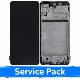 Ekranas skirtas Samsung M515 M51 juodas su rėmeliu (Service Pack)