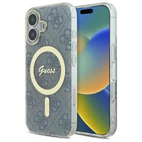 Guess IML 4G MagSafe iPhone 16 dėklas - mėlynas