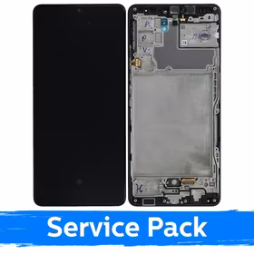 Ekranas skirtas Samsung A426 A42 5G juodas su rėmeliu (Service Pack)