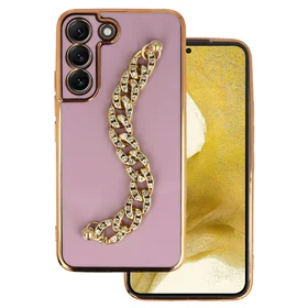 Dėklas telefonui Samsung Galaxy S22 dizainas 4 rožinis