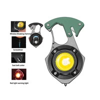 Mini žibintuvėlis LED raktų pakabukas W5143 Type C su 2 atsuktuvo antgaliais žalias