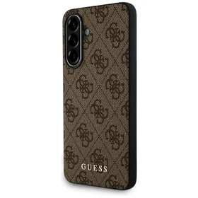 Guess 4G Metal Gold Logo dėklas telefonui Samsung Galaxy A36 - ruda