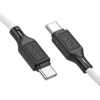 Kabelis USB-C į USB-C Hoco 3A 60W 1 m X90 baltas