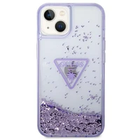 Guess Liquid Glitter Palm Collection dėklas iPhone 14 Plus 6.7 "- violetinė