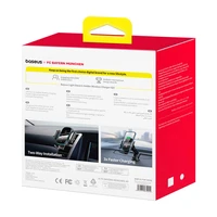 Baseus automobilinis laikiklis su 15W įkrovikliu (juodas) Bayern leidimas