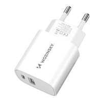 Wozinsky WGWCW USB-A USB-C 20W sieninis įkroviklis - baltas