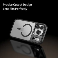 Rock Guard serijos magnetinis dėklas telefonui Iphone 17 Pro skaidrus-juodas