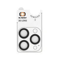 Apsauginis stiklas Tel Protect 3D Lens ant kameros Iphone 13 Pro/13 Pro Max juodas (3 lęšiai)