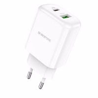 Įkroviklis Borofone BN4 20W USB-C/USB-A baltas