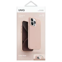 Uniq Lino Hue Magnetinis įkrovimo dėklas telefonui iPhone 15 Pro Max - rožinė