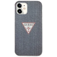 Guess GUHCP12SPCUJULDB iPhone 12 mini 5.4" tamsiai mėlynas kietas dėklas Jeans kolekcija