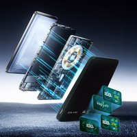 Blavec Išorinė baterija 5000mAh BJ-04 Itin Plona 7,8mm - Type C - 22,5W magnetinė Magsafe 3 in 1 (PBBJ04-MC5B) juoda stiklas