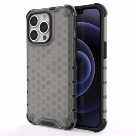 Honeycomb Case šarvu dangtelis su TPU buferiu iPhone 13 Pro juodas