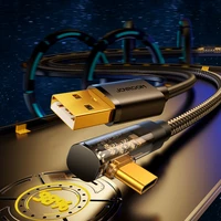 Joyroom žaidimų kabelis S-UC027A6 USB-C (kampinis) / USB-A (tiesus) 3A 1.2m - juodas