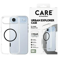 CARE by PanzerGlass Flagship Urban Explorer dėklas su juodu MagSafe iPhone Air - permatomas