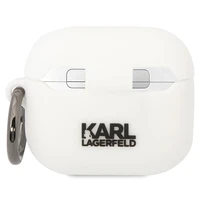 Karl Lagerfeld KLACA3SILKCW AirPods 3 dėklas baltas/baltas Silikoninis Karl & Choupette