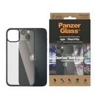 PanzerGlass ClearCase antibakterinis dėklas telefonui iPhone 14 Plus / 15 Plus - skaidrus ir juodas