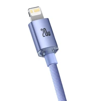 Baseus kabelis Crystal Shine USB-C - Lightning 1,2 m 20W violetinis