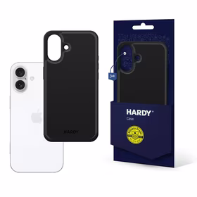 3mk Hardy Apple Silky Leather Magnetinis dėklas telefonui Apple iPhone 16 Plus - juodas