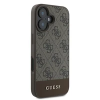 Guess 4G apatinė juostelė dėklas telefonui iPhone 16 Plus 6.7" - ruda