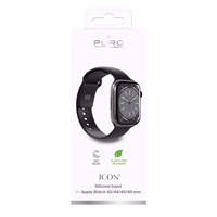 Puro Icon silikoninis dirželis Apple Watch 42/44/45/49 mm - juodas (2 vnt.)