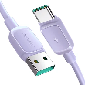Joyroom Multi-Color Series A14 USB-A / USB-C 3A 1.2 m kabelis - violetinis