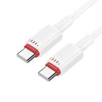 Borofone Kabelis BX110 Beneficio - Type C į Type C - 60W 3A 1 metras baltas