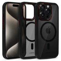 Liavec Hybrid MagSafe dėklas telefonui iPhone 15 Pro Max pilkas