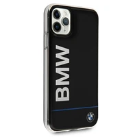 BMW Signature spausdintas logotipas dėklas iPhone 11 Pro Max - juodas