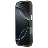 Guess Pitono rašto magnetinis dėklas iPhone 17 Pro - juodas