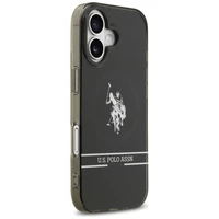 US Polo DH ir apatinės juostos logotipas Magnetinis dėklas iPhone 17 - juodas