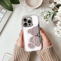 TEDDY BEAR dėklas telefonui IPHONE 13 PRO rožinis