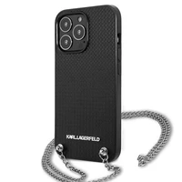 Karl Lagerfeld monogramos plokštelė dėklas iPhone 13 Pro / 13 6.1" - juoda