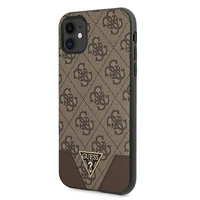 Guess 4G Triangle Collection dėklas telefonui iPhone 11 6.1" / Xr 6.1" - Rudas