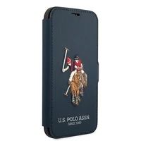 US Polo USFLBKP12MPUGFLNV iPhone 12/12 Pro 6,1" mėlynas knygos tipo dėklas Polo Embroidery Collection