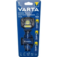 VARTA galvos žibintuvėlis LED Work Flex judesio jutiklis H20 150 lm + 3 vnt. baterijų R3 (AAA)